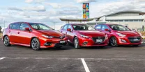 Mazda 3 v Toyota Corolla v Hyundai i30 : Small hatch comparison