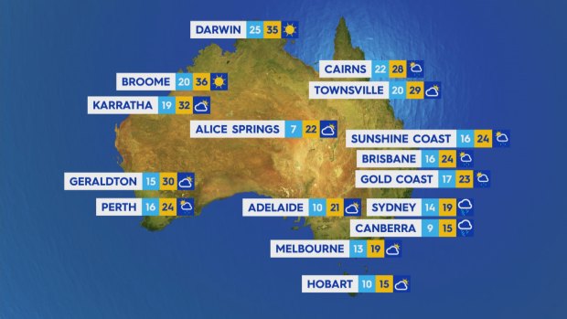 National weather forecast for Saturday May 11