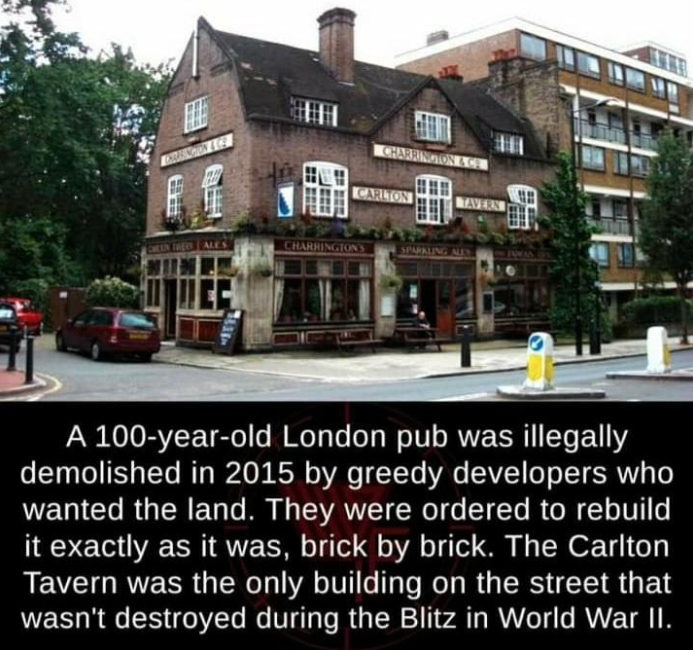 r/ArchitecturalRevival - A pub in London that was demolished and recreated