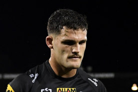 Nathan Cleary comes from the field on  Friday.