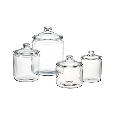 Glass jars with lids