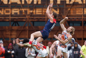 Melbourne and GWS clash in Alice Springs last year.