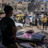 Displaced Palestinians in Rafah pack up their belongings, to leave for a safer place.