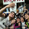 Fans line up at Parramatta on Friday night to get a slice of Reece Walsh.