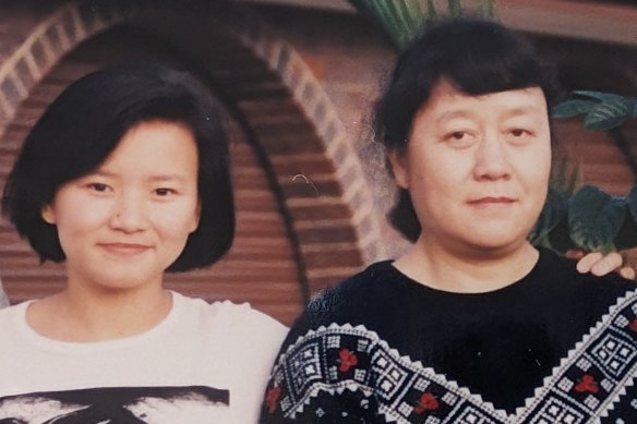 Cheng Lei (aged 17) with Hua in Brisbane in 1992.