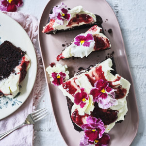 Danielle Alvarez’s chocolate loaf cake with mascarpone icing.