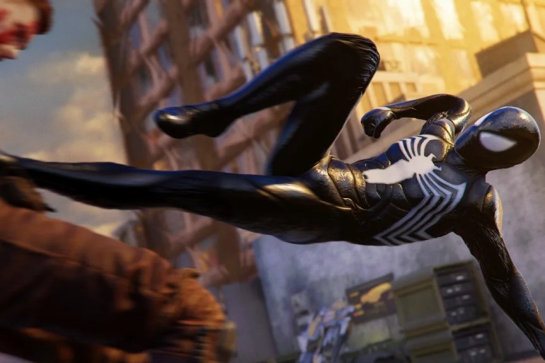 The Black Suit in Marvel's Spider-Man 2.