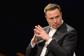 Elon Musk, billionaire and chief executive officer of Tesla, at the Viva Tech fair in Paris in June.