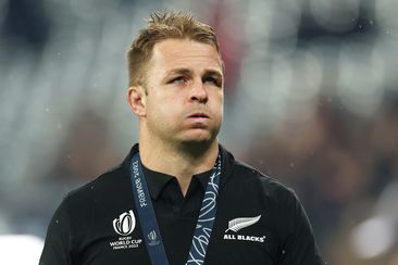 Sam Cane of New Zealand looks dejected at fulltime.