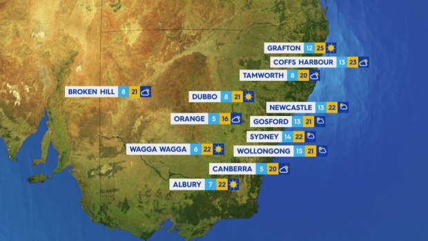 National weather forecast for Monday May 13