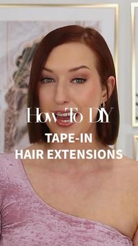 How to do Tape-in a hair Extensions on Yourself