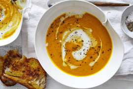 Roasted vegetable soup.