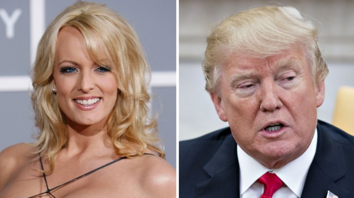 Stormy Daniels and Donald Trump.