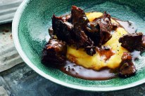 The Two-StepLow-FODMAP Diet and Recipe Book by DR SUE SHEPHERD.
Braised beef cheeks with creamy polenta