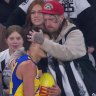 Collingwood fan cops ban for grabbing Eagles player