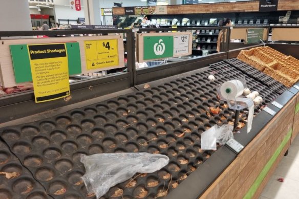 Shoppers have been frustrated by empty shelves in Woolworths stores across south-east Queensland.