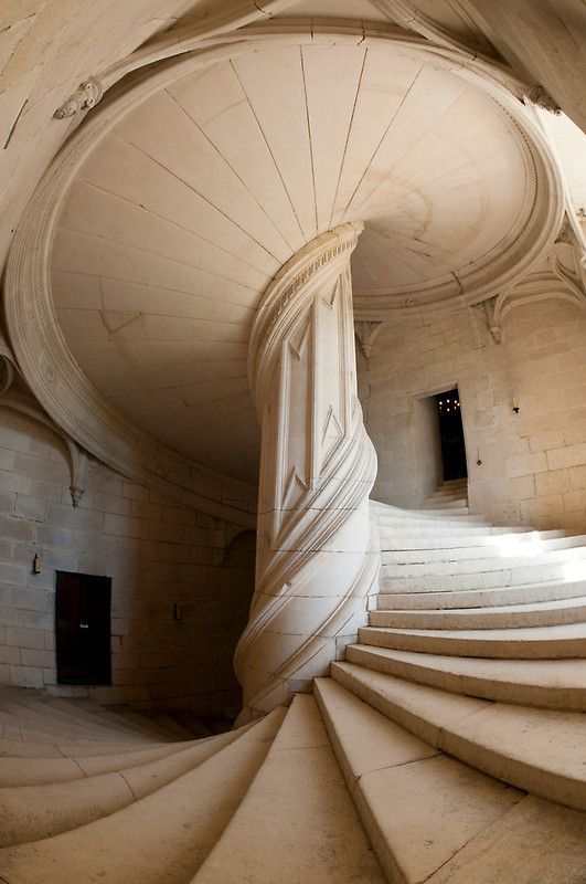 mynocturnality:
“Spiral stairway designed by Leonardo Da Vinci, Chambord Chateau in France.
”