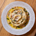 Go-to dish: Smoked butternut pumpkin-filled pappardelle with hazelnuts, lemon and sage.