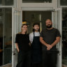 Emma Pegrum, Branden Scott and Tom van Beem of Wines of While.