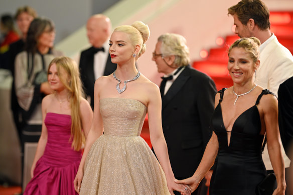 Alyla Browne, Anya Taylor-Joy and Elsa Pataky depart the Furiosa: A Mad Max Saga in Cannes.