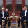 Russian President Vladimir Putin, and Chinese President Xi Jinping attend an informal meeting in Beijing, China.