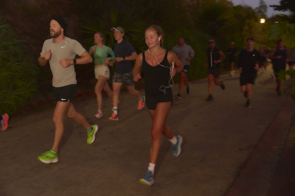 Melbourne’s Run South Yarra has hundreds of members engaging in early morning exercise.