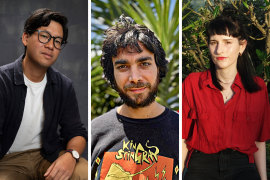 The Sydney Morning Herald 2024 Best Young Australian Novelists: André Dao, John Morrissey and Emily O’Grady. 