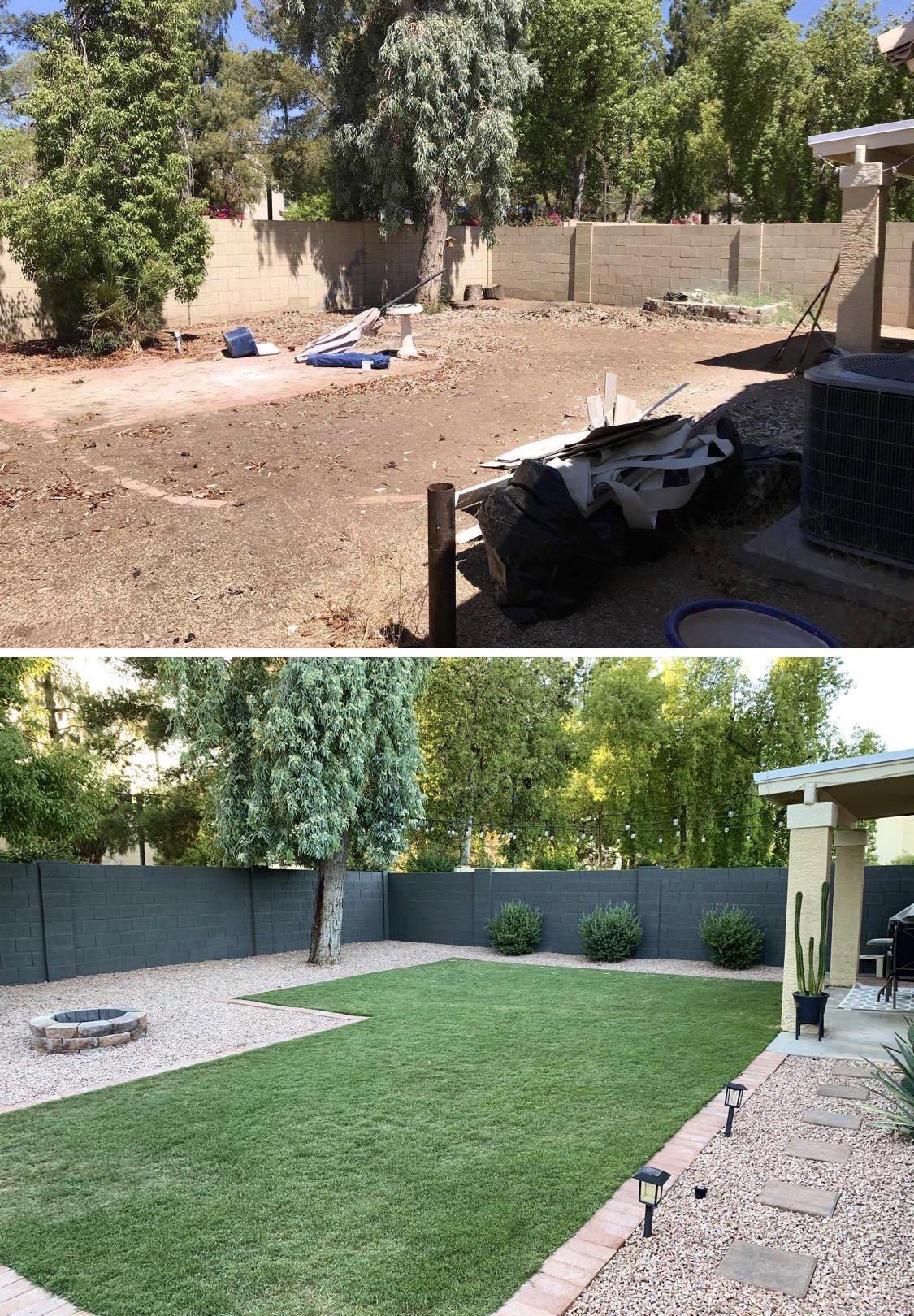 r/pics - My husband and I DIY’d our backyard in Phoenix!