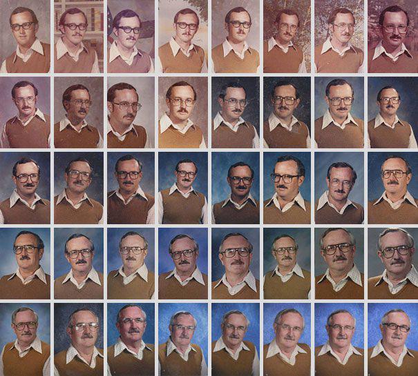 r/interestingasfuck - Dale Irby, a Dallas gym teacher, wore the same outfit on Picture Day for 40 years.