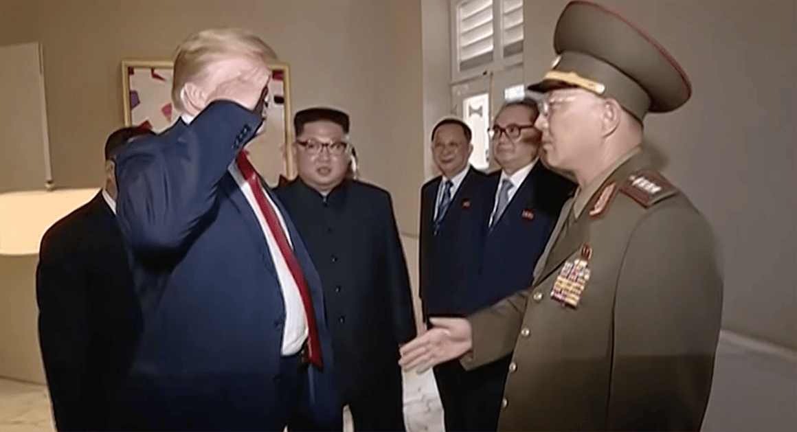 r/pics - A reminder - President Trump meeting with North Korean military leadership