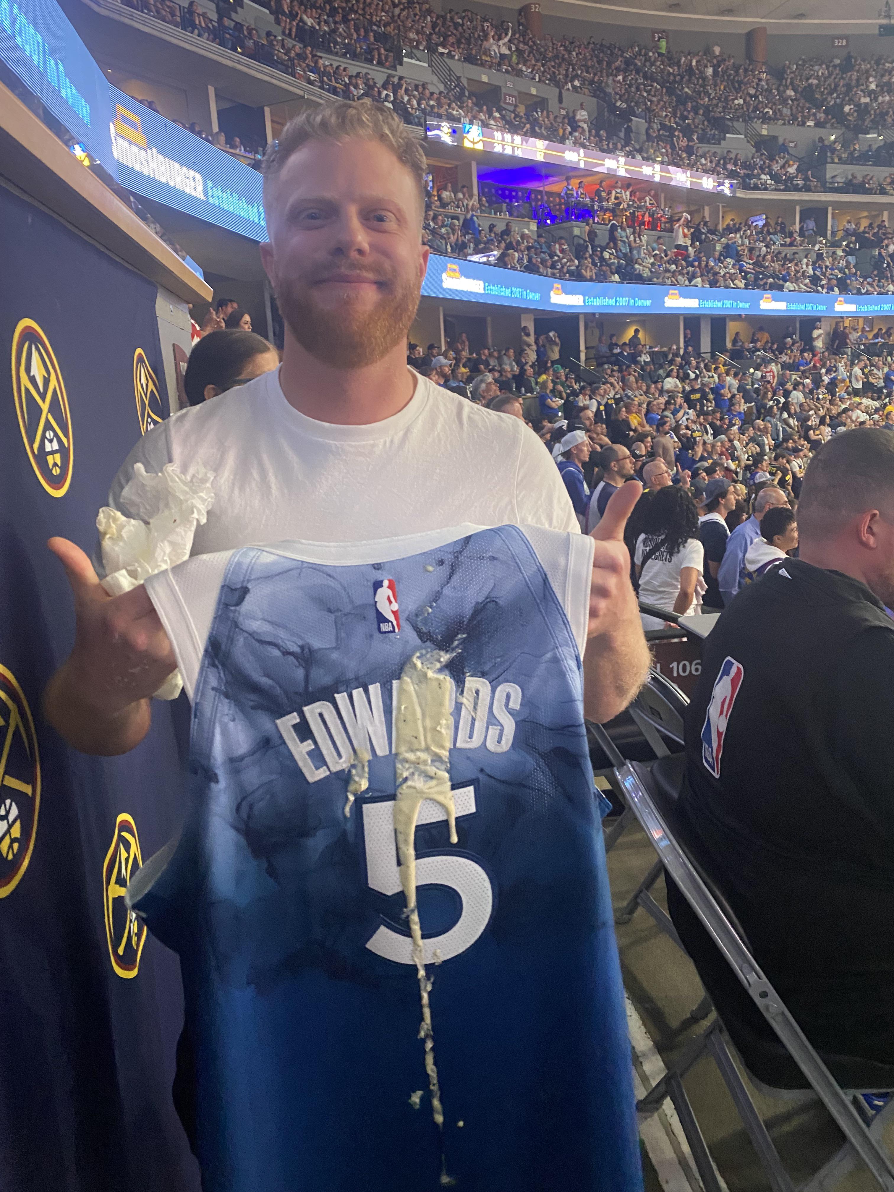 r/timberwolves - Game turned after fan threw ranch on me