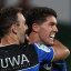 PERTH, AUSTRALIA - MAY 18: Ben Donaldson of the Force celebrates crossing for a try during the round 13 Super Rugby Pacific match between Western Force and NSW Waratahs at HBF Park, on May 18, 2024, in Perth, Australia. (Photo by Paul Kane/Getty Images)