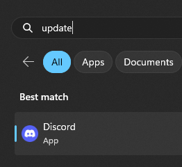 r/pcmasterrace - can someone explain why this happens? why is discord the only app and why is it a better match than windows update?