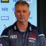 NSW Rugby boss Paul Doorn and outgoing Waratahs coach Darren Coleman. 
