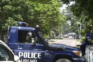 Congolese security forces secure the streets of Kinshasa, Democratic Republic of Congo, on Sunday May 19, 2024, after Congo's army said it has