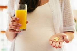 Pregnancy can cause low iron levels, but a supplement (and glass of orange juice) can help.