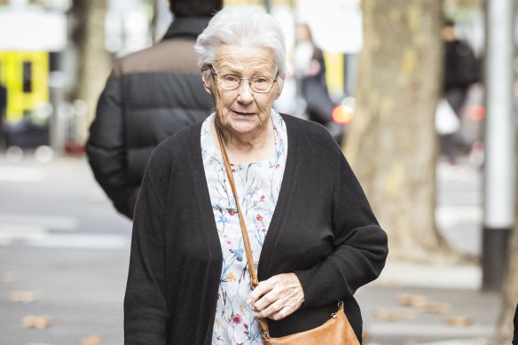 Robyn Hill outside court.