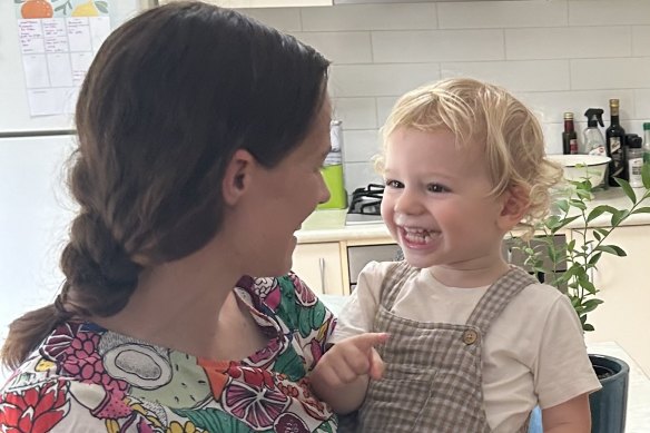 Sophie Roome, and her son Rowan, 2.