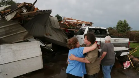 Nevada residents console each other after home destroyed