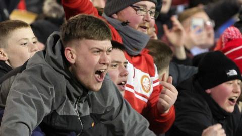 Portadown FC watching a football match