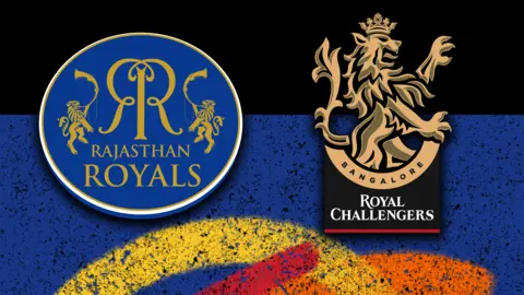 Rajasthan Royals v Royal Challengers Bengaluru badge graphic