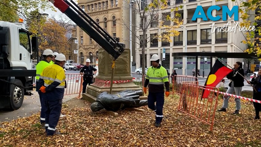 The Tasmania premier in 1878, Surgeon William Crowther,  stole the head of Aboriginal man William Lanne. In 2022 Hobart City Council voted to remove the statue, and an appeal against the decision failed. The statue was found cut off at the ankles and spray painted before the verdict was revealed. Video via AAP