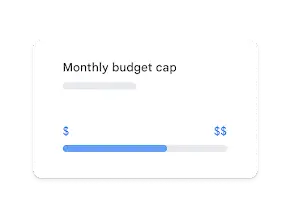 Illustration of UI shows a monthly budget being adjusted