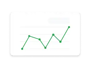 Gráfico de líneas que hace un seguimiento del crecimiento de las conversiones hasta alcanzar las 100,000.