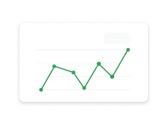 Gráfico de líneas que registra un aumento de conversiones hasta llegar a las 100.000.