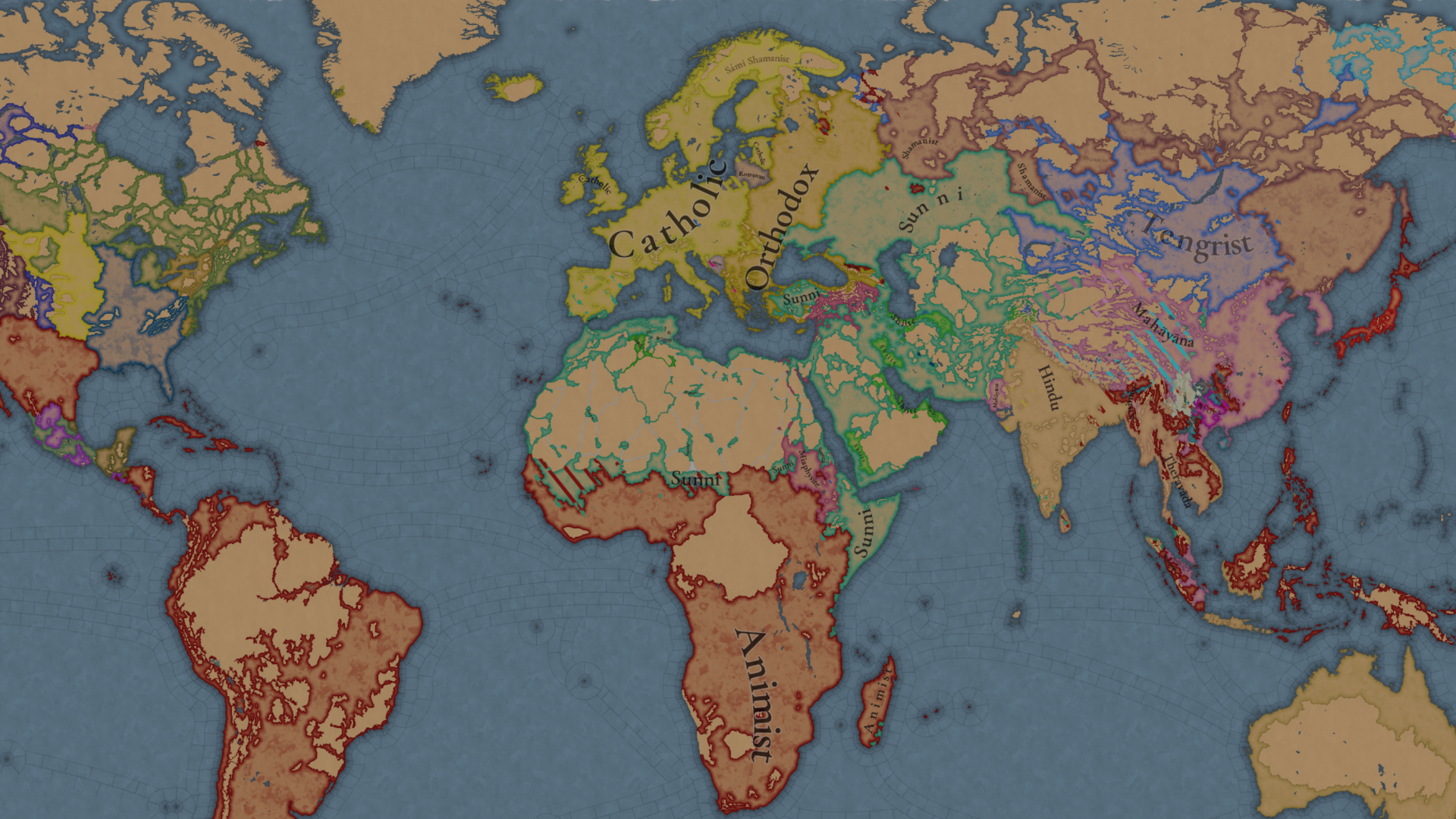 r/eu4 - Religious map mode from Tinto talk #13