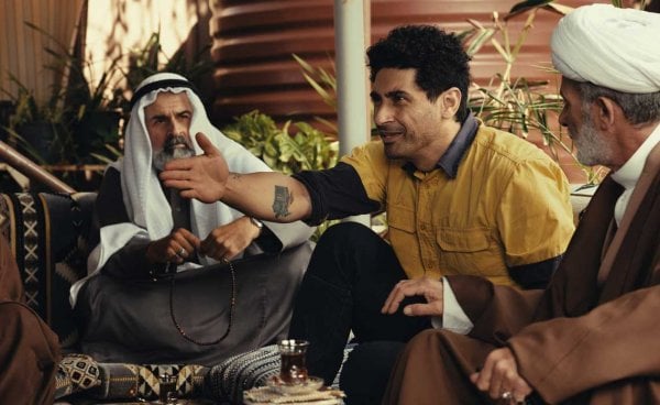 Osamah Sami with members of his local mosque