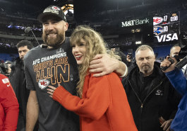 Kansas City Chiefs star Travis Kelce and Taylor Swift.