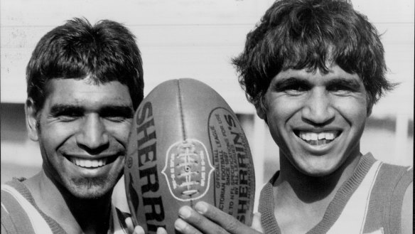 Days gone by: Jim and Phil Krakouer were two of the AFL’s most exciting players in the 1980s.