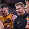 Sam Mitchell’s team started strongly but by the end of the day he was looking for answers to a disappointing loss.